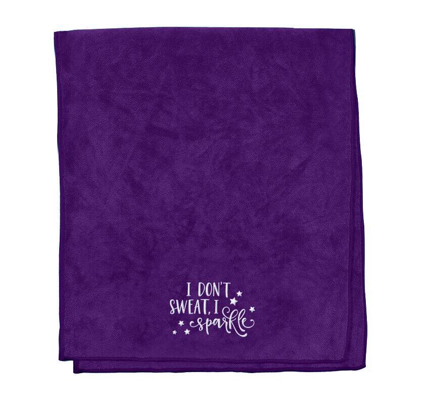 Barbella Gym Hooded Towel - "I Don't Sweat I Sparkle"